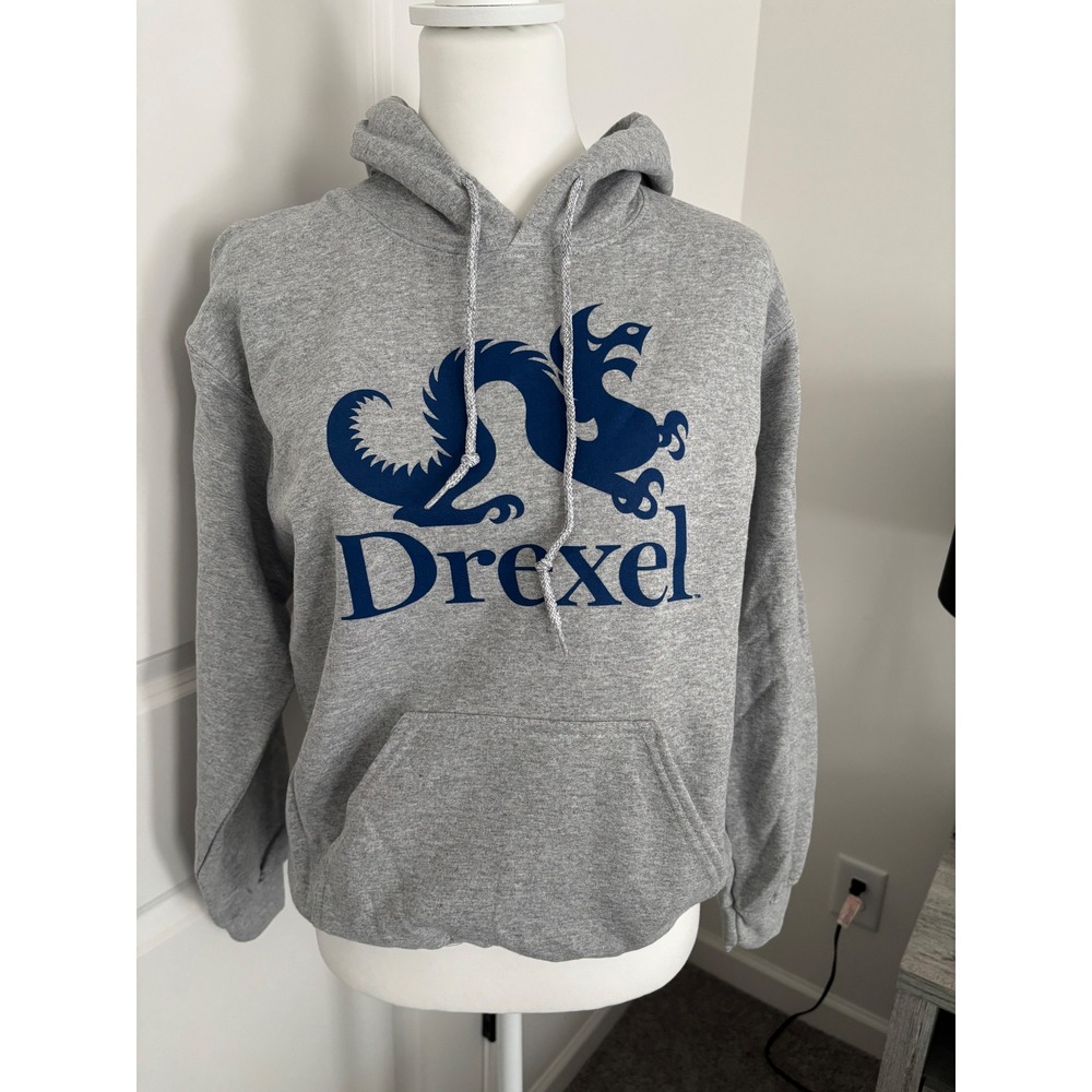 NWOT Drexel Dragons University Hoodie Sweatshirt Fanatics Gray Pullover Size S